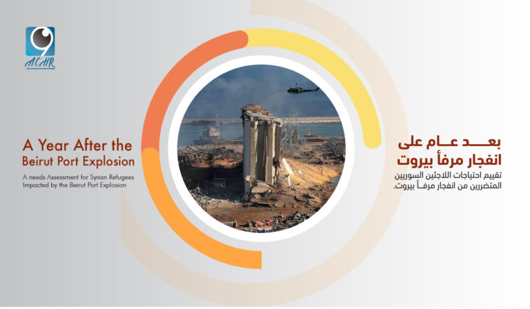 A Year After the Beirut Port Explosion, A needs Assessment for Syrian Refugees Impacted by the Beirut Port Explosion